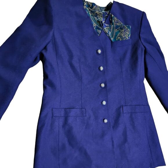 Women's LE SUIT Vintage Polyester Blazer Size 12 - Picture 3 of 5